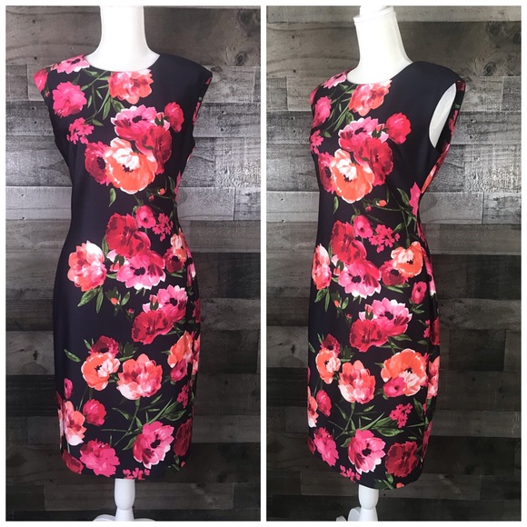 Vince Camuto Dresses & Skirts - Vince Camuto Floral Cap Sleeve Bodycon Dress 10
